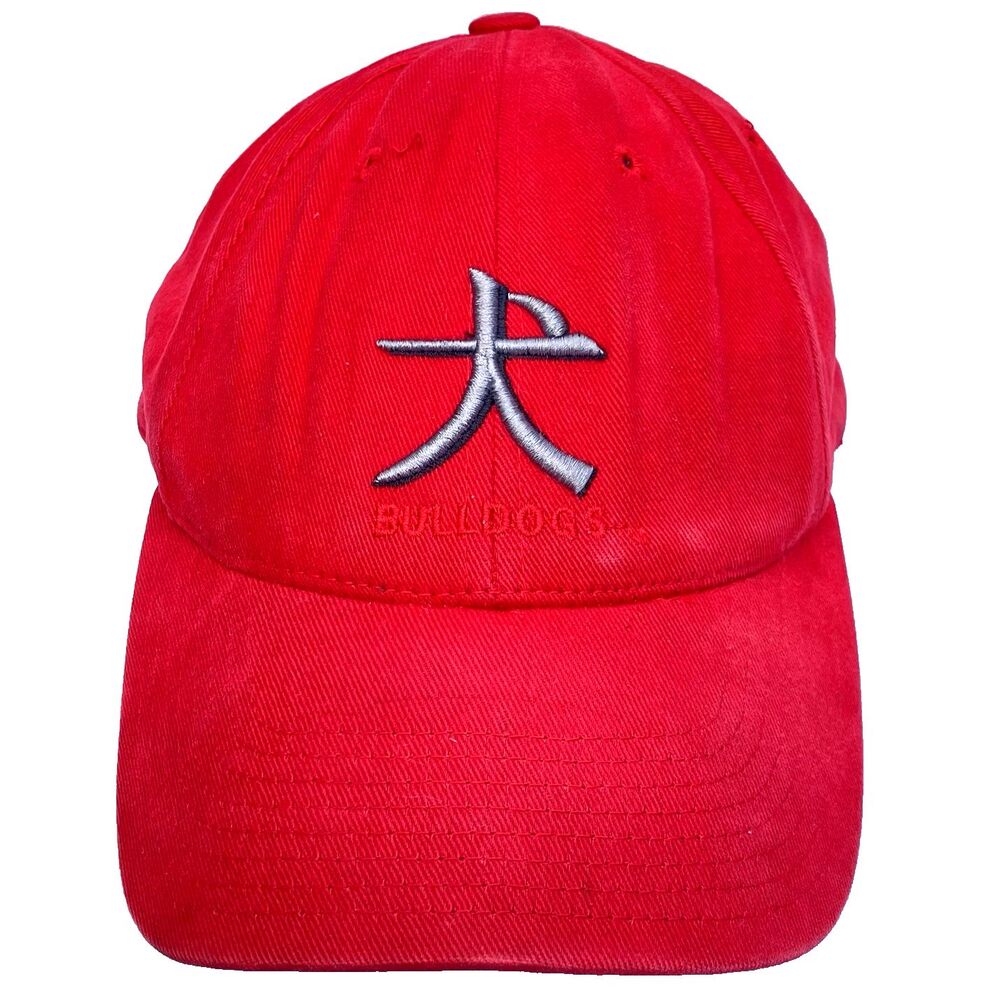 Georgia Bulldogs Kanji Dog Snapback Cap Captivating Headgear Red Samurai